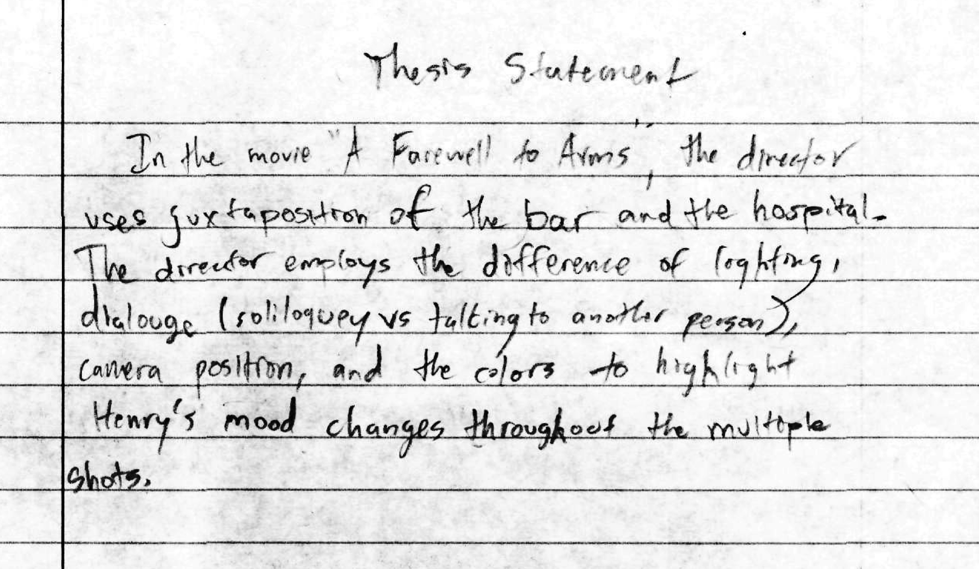 example of a good thesis statement for an essay